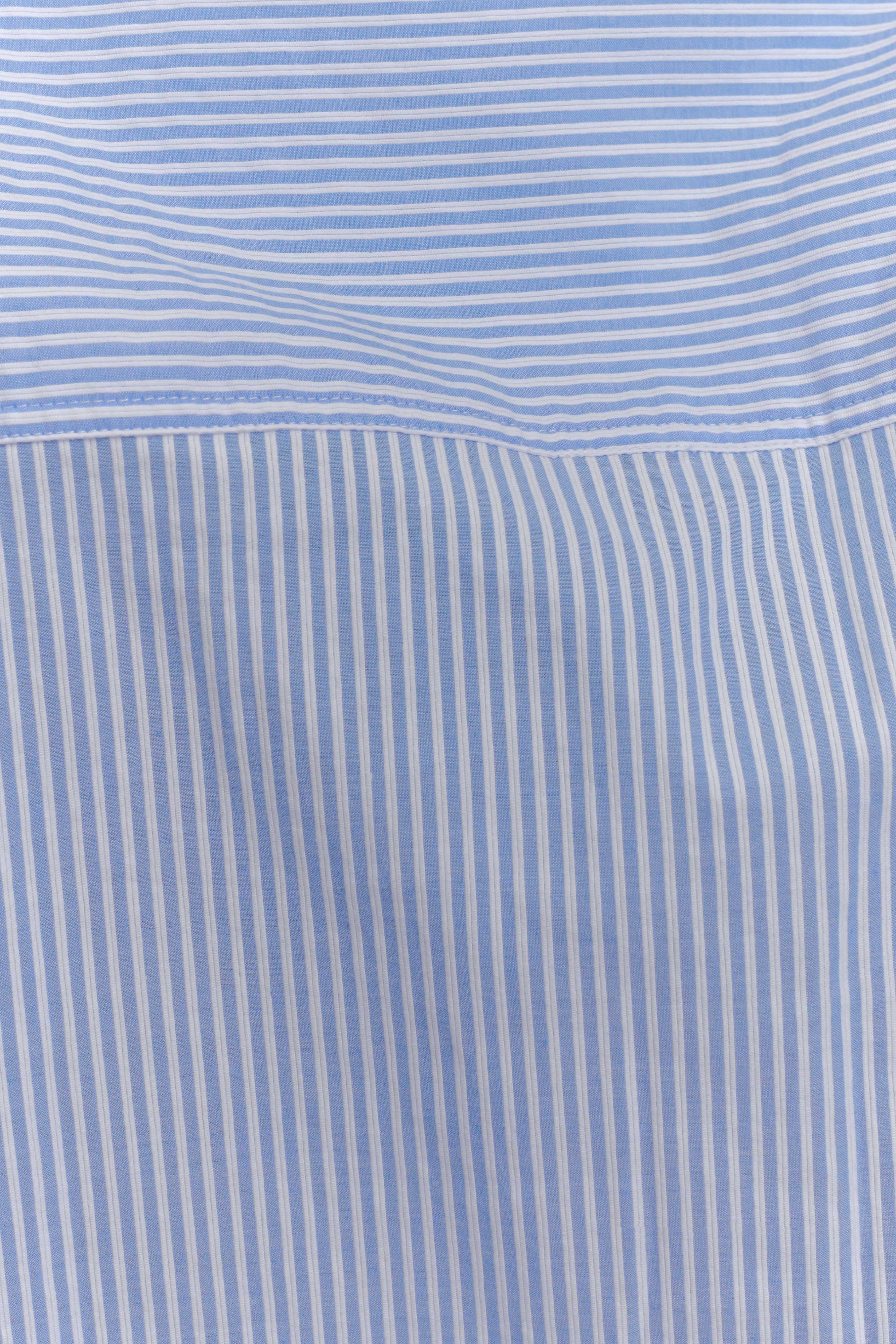 Hansen Oversized Shirt Blue Pinstripe
