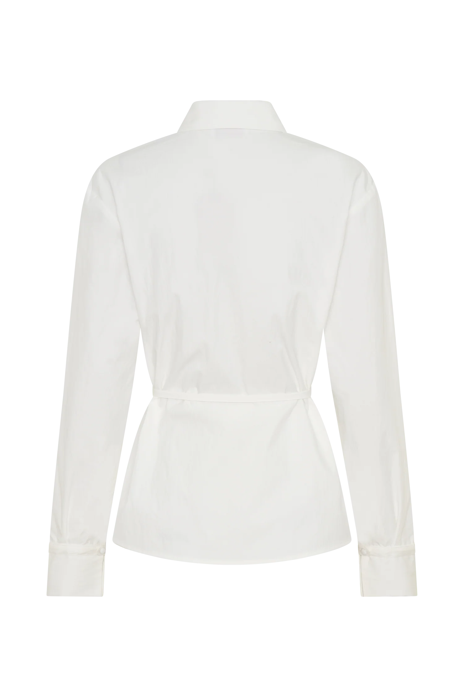 Millie Tie Back Cotton Shirt White