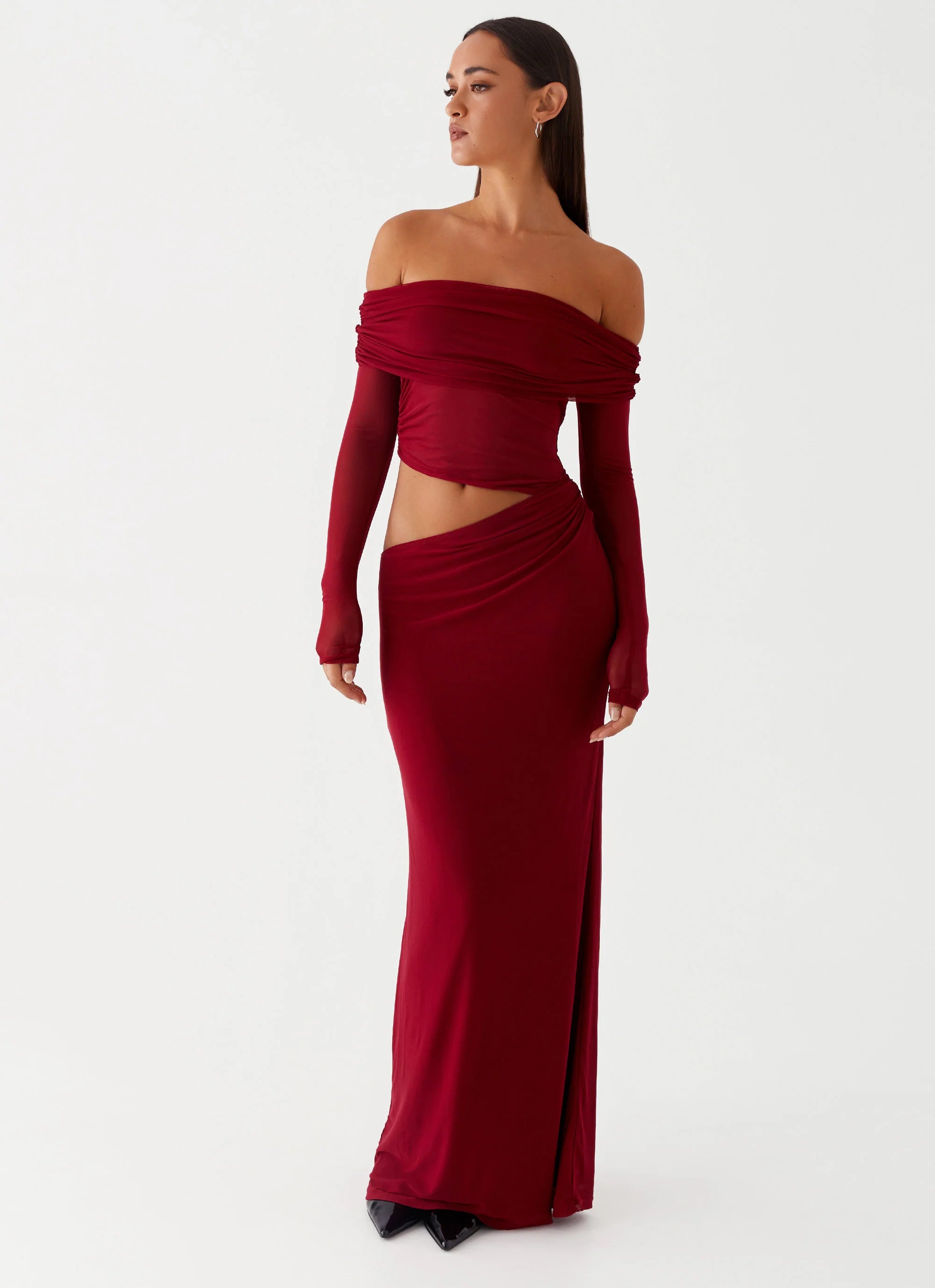 Emery Maxi Dress Cherry Red