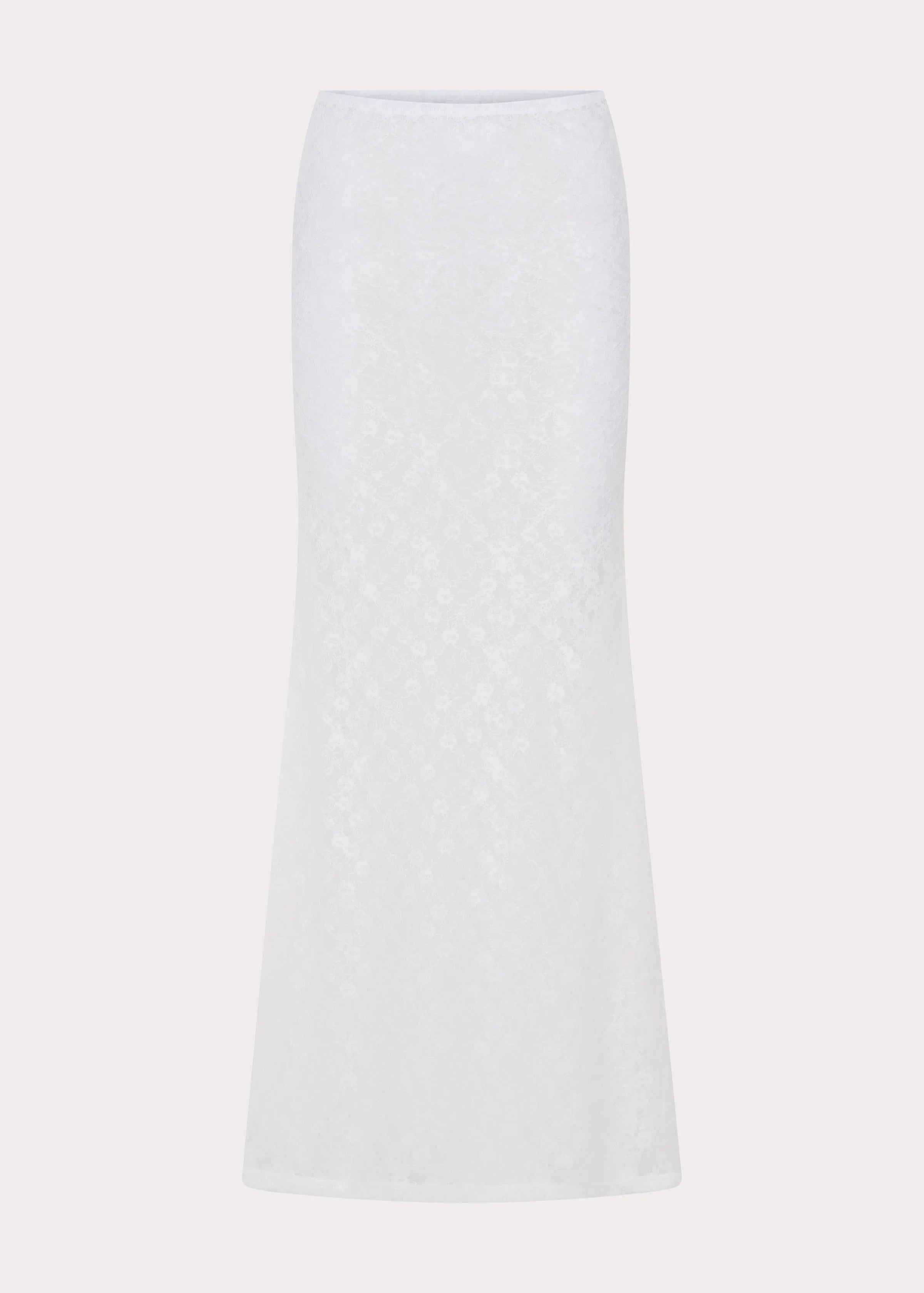Jaz Lace Maxi Skirt White