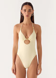 Santiago One Piece Swimsuit Yellow
