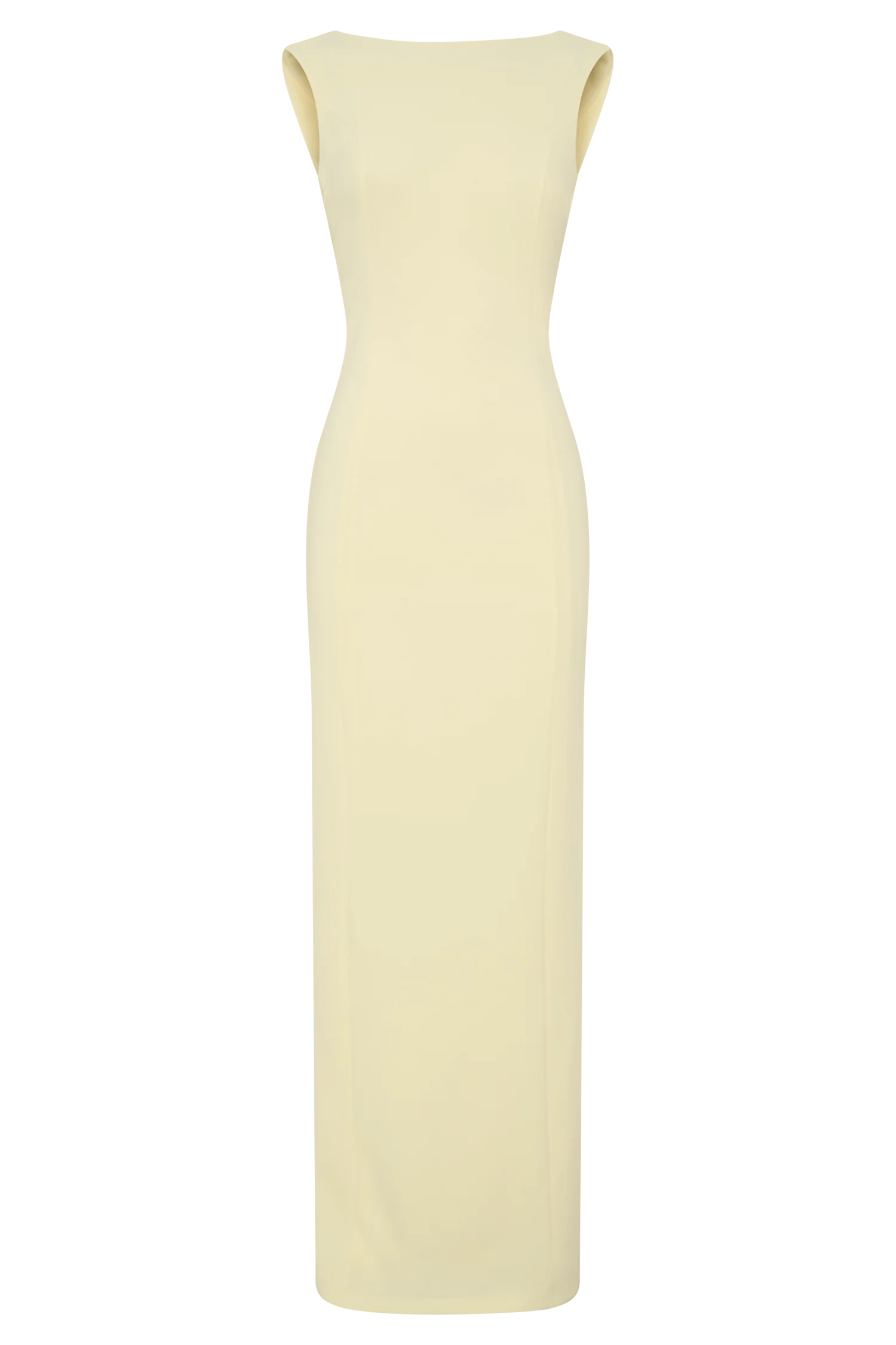 Galilea Crepe Draped Maxi Dress Lemon