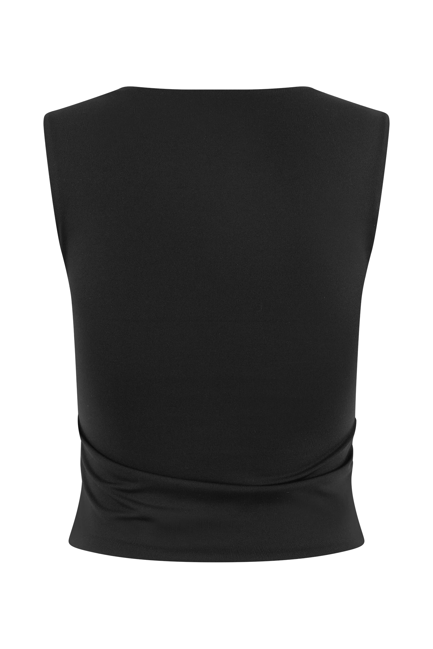 Linley Recycled Nylon Long Line Top Black
