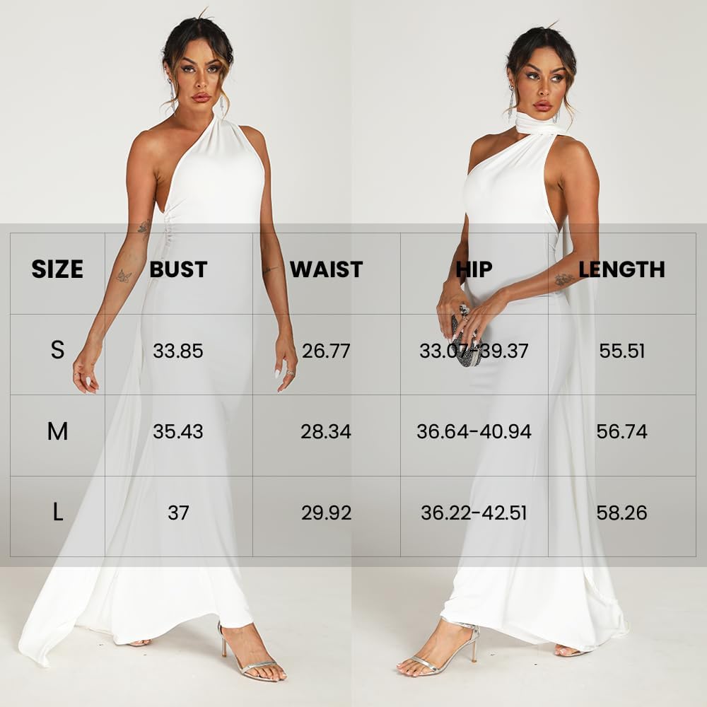 Women Sexy Backless Dress Bodycon Sleeveless Open Back Maxi Dress Formal Cocktail Wedding Guest