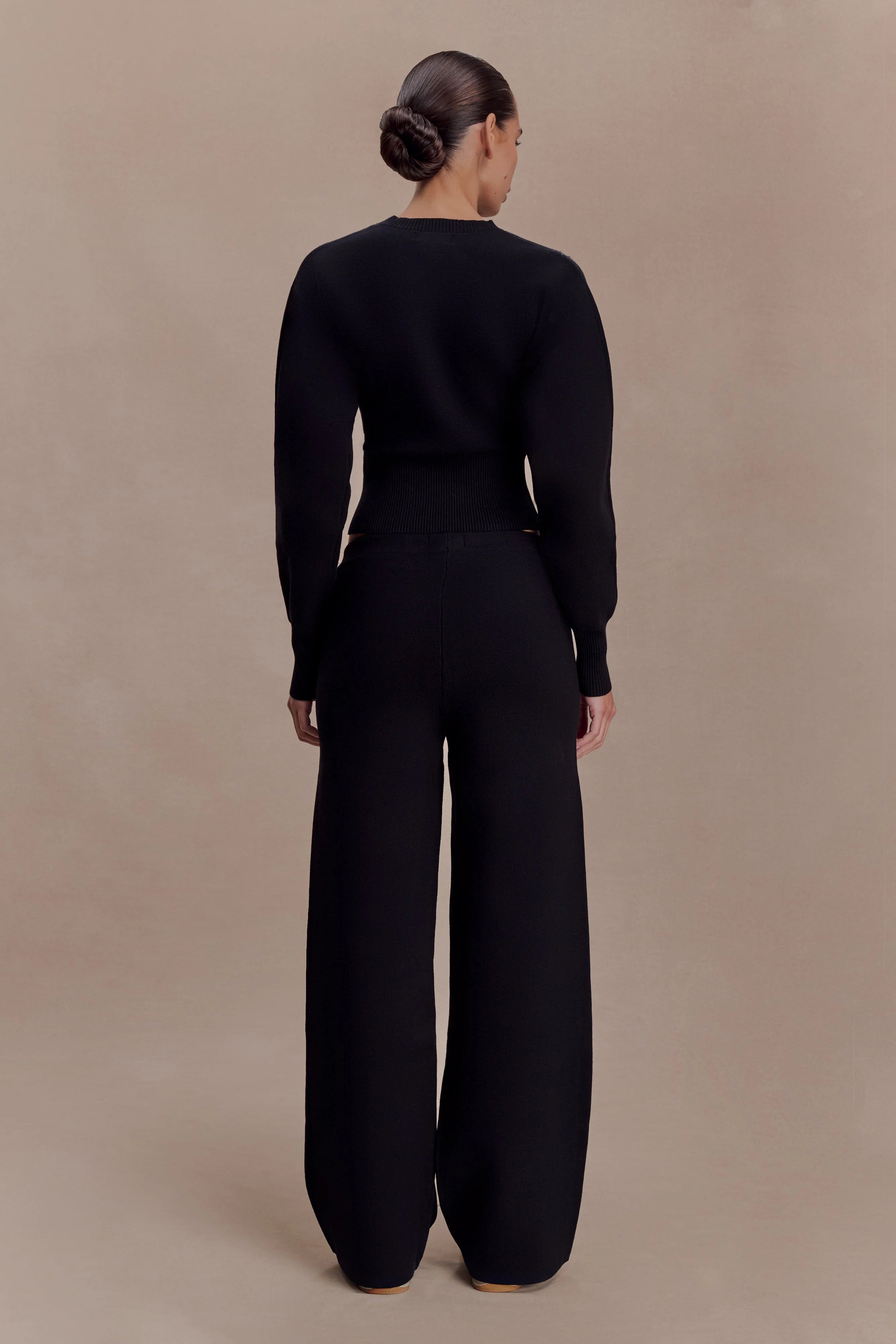 Kerrymae Straight Leg Knit Pants Black