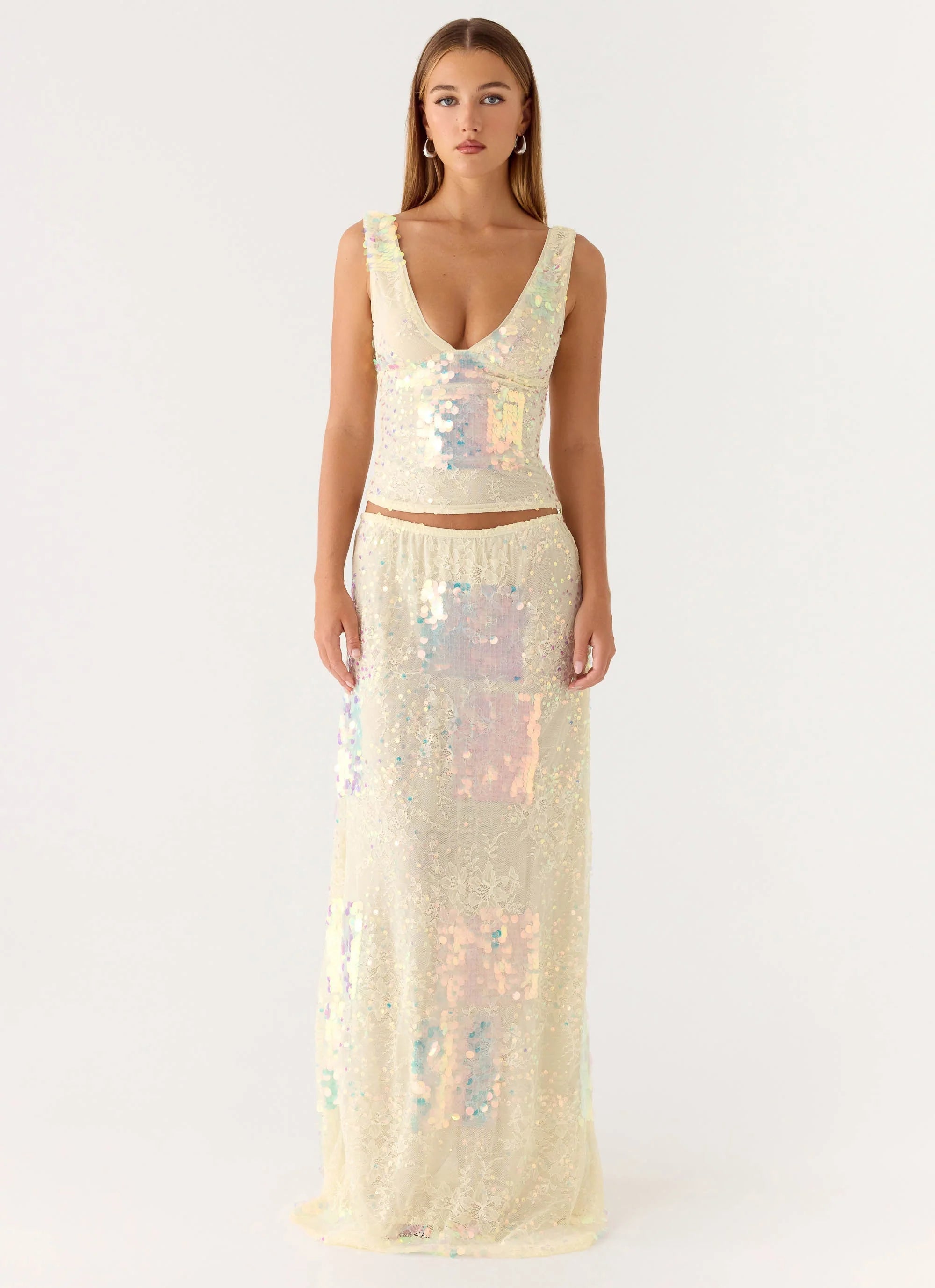Erinah Sequin Top Yellow