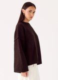 Jack Oversized Knit Sweater Chocolate