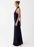 Keena Scarf Maxi Dress Navy