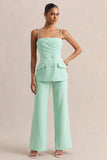 Lunivra Sage Square Neck Tailored Top