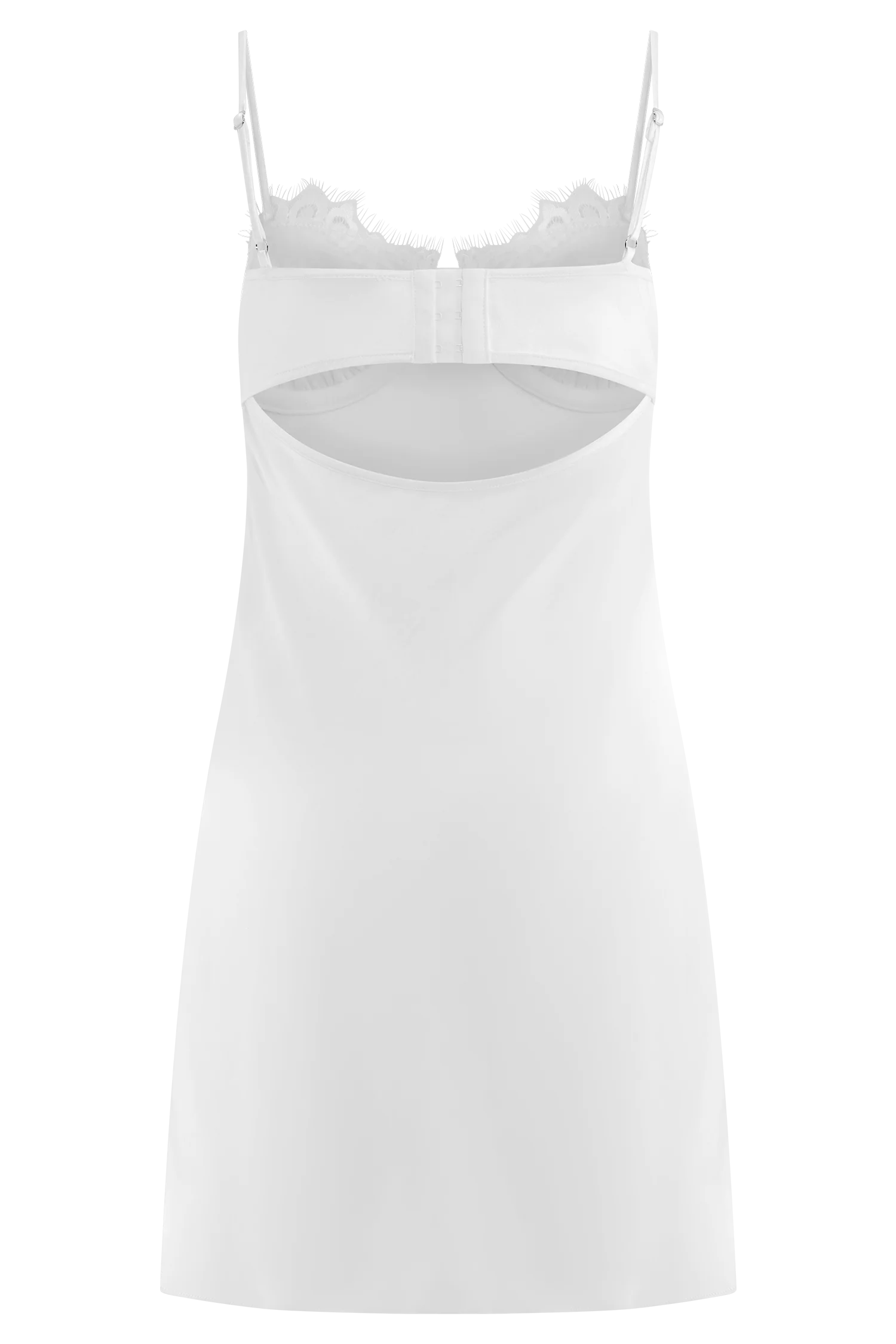 Scarlett Satin Slip Mini Dress Ivory