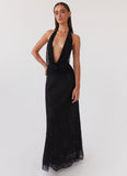 Elysia Lace Maxi Dress Black