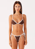 Gina Triangle Bikini Top Chocolate