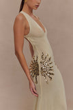 Ellington Knit Maxi Dress With Sequin Ivory