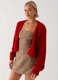 Jasleen Knit Cardigan Red