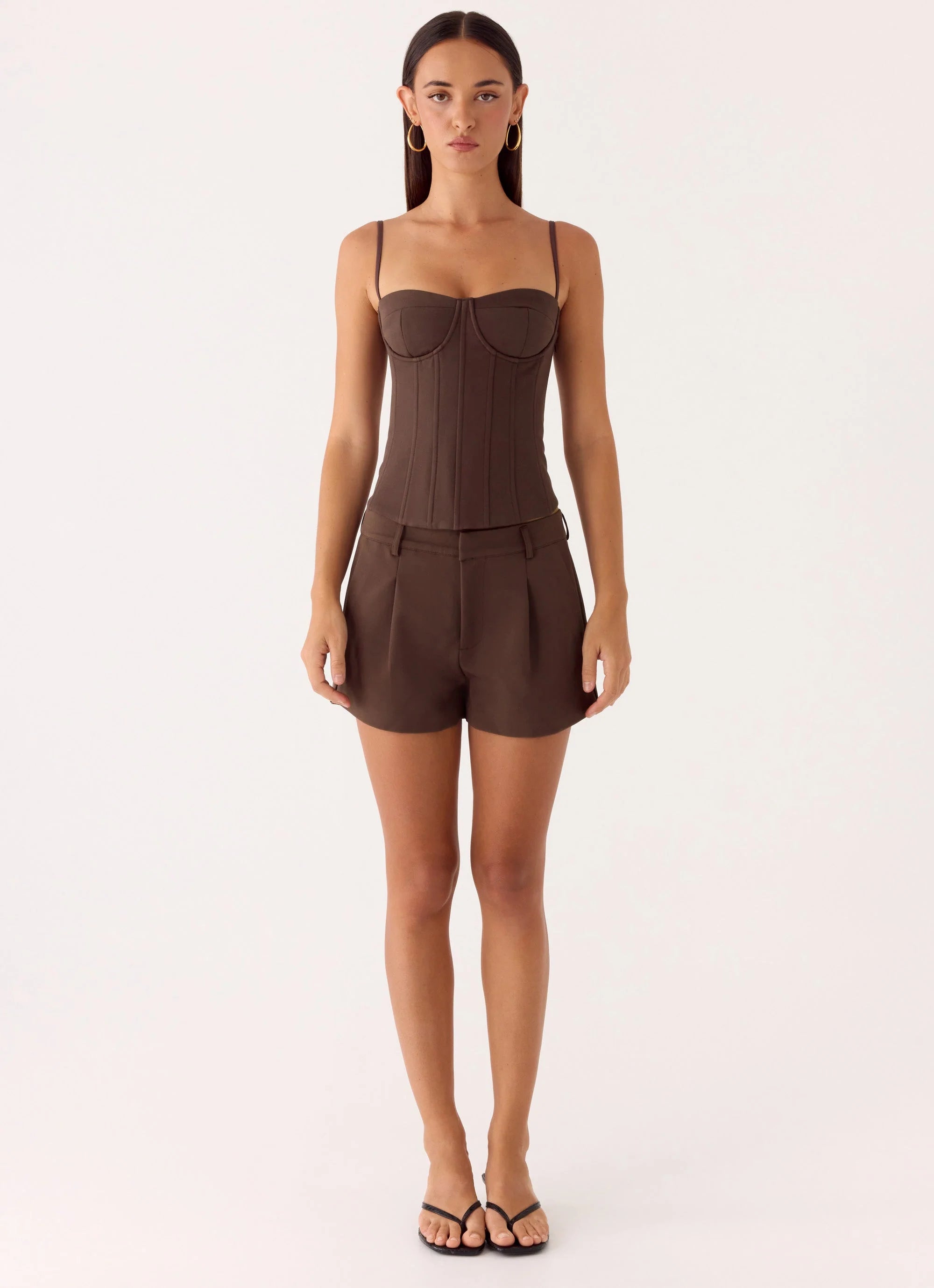 Asher Suiting Shorts - Dark Chocolate