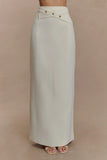 Angelie Suiting Maxi Skirt Ivory