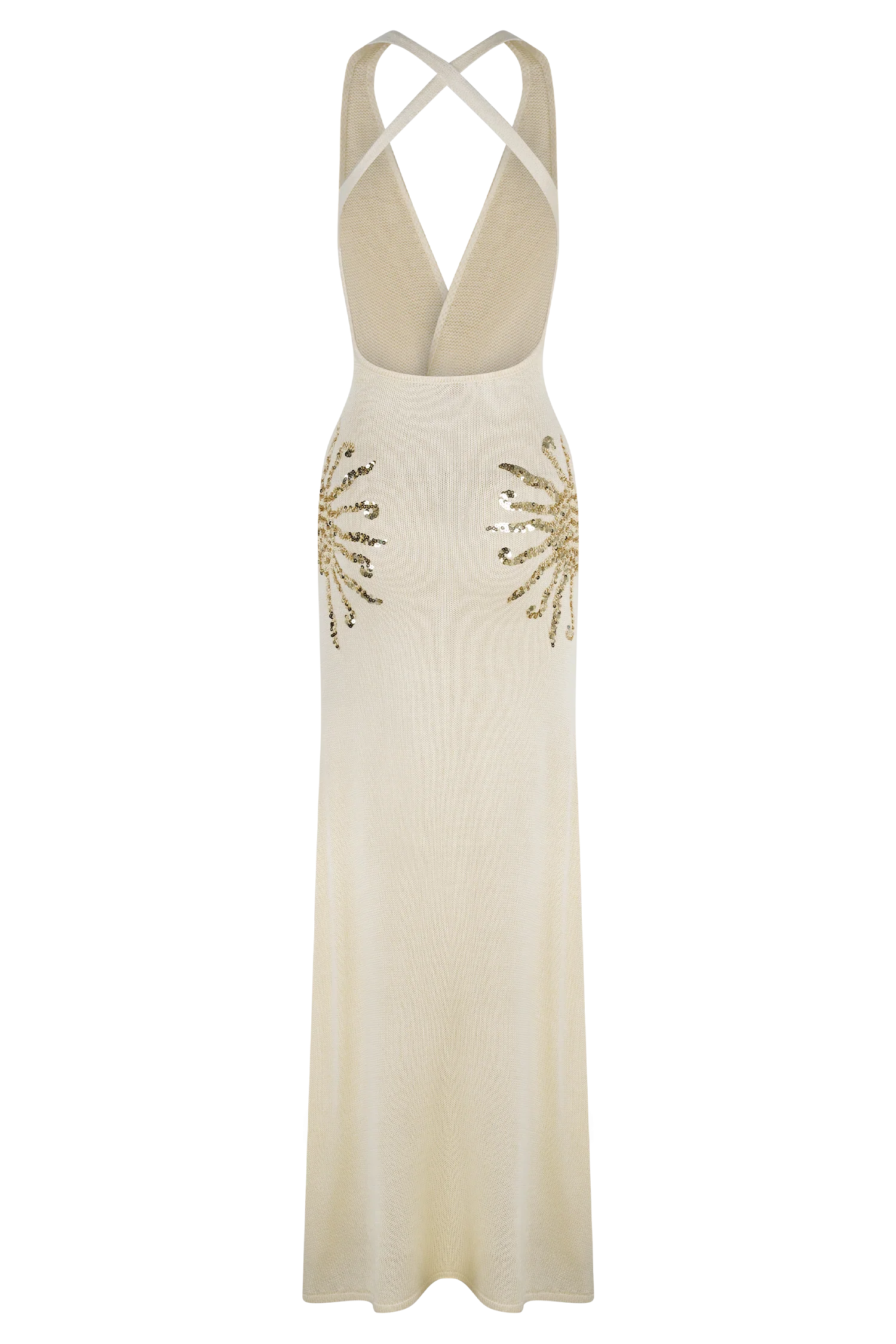 Ellington Knit Maxi Dress With Sequin Ivory