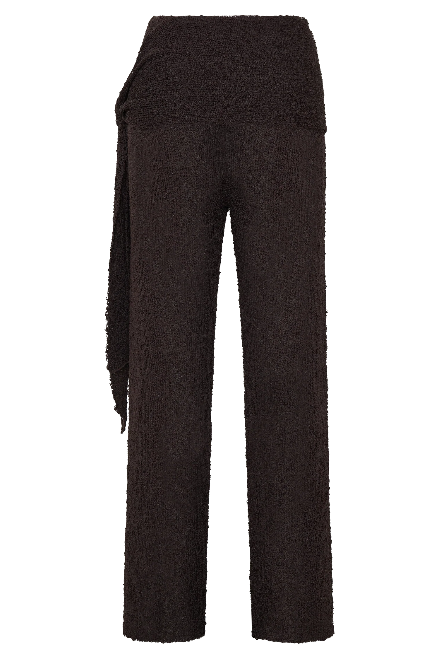 Mattais Boucle Knit Pants Dark Chocolate