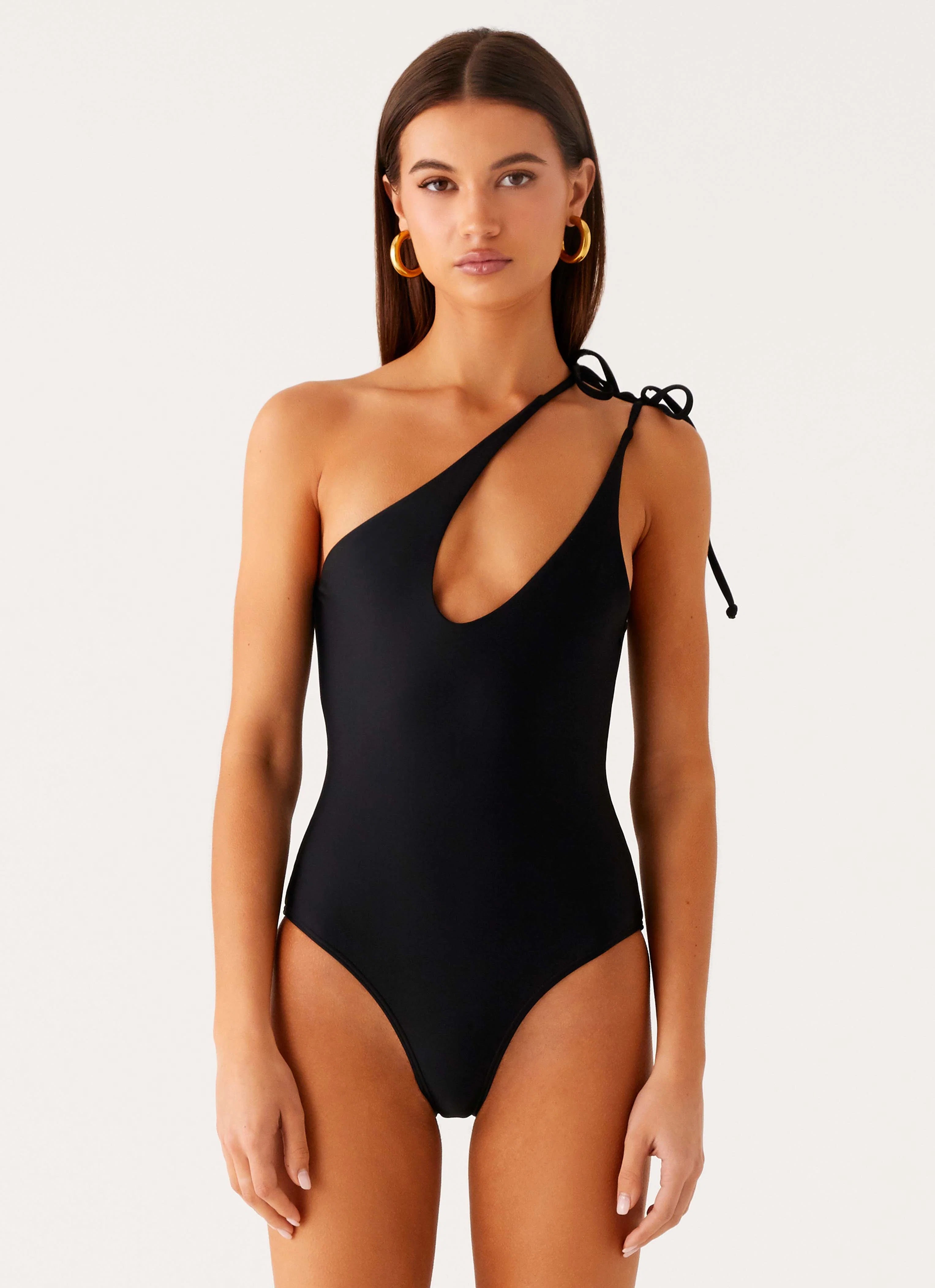 Drifted One Piece Swimsuit Black