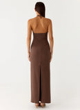 Bloomers Maxi Dress Brown
