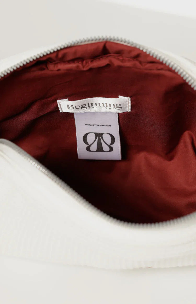 Glow Time White Embroidered Makeup Bag FREE over 150