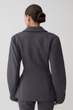 Wesley Structured Blazer Charcoal Shadow