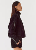 Marlow Faux Suede Jacket Black