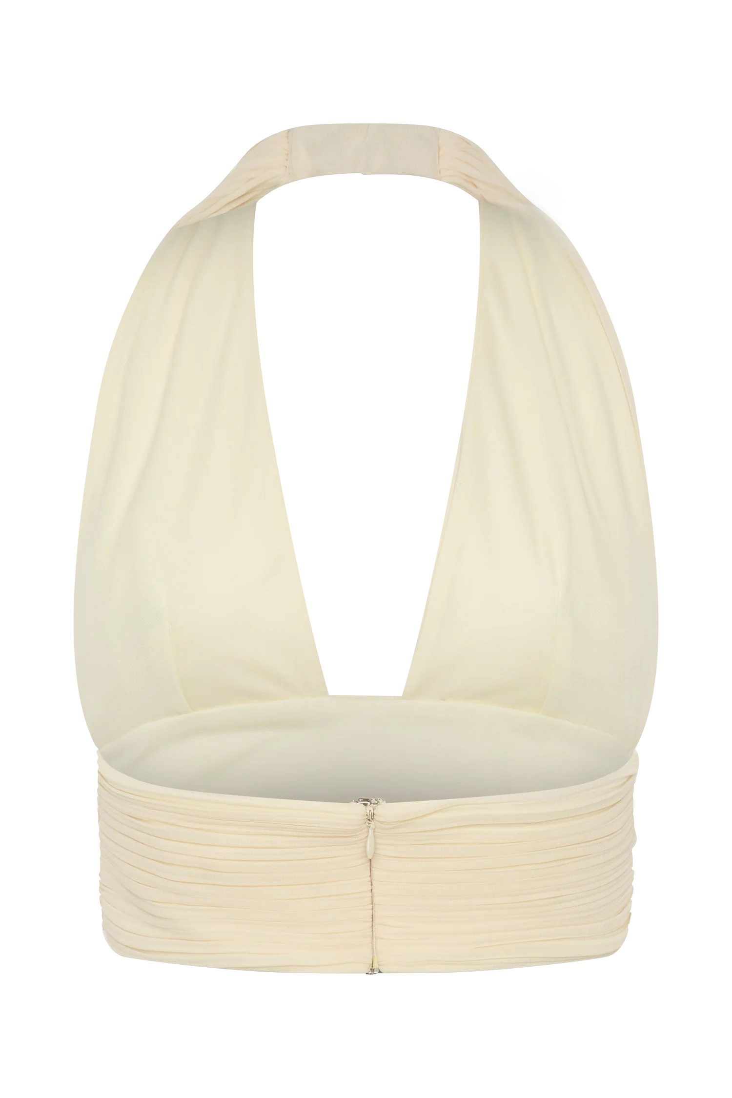 Amaris Sleeveless Plisse Halter Top Lemon