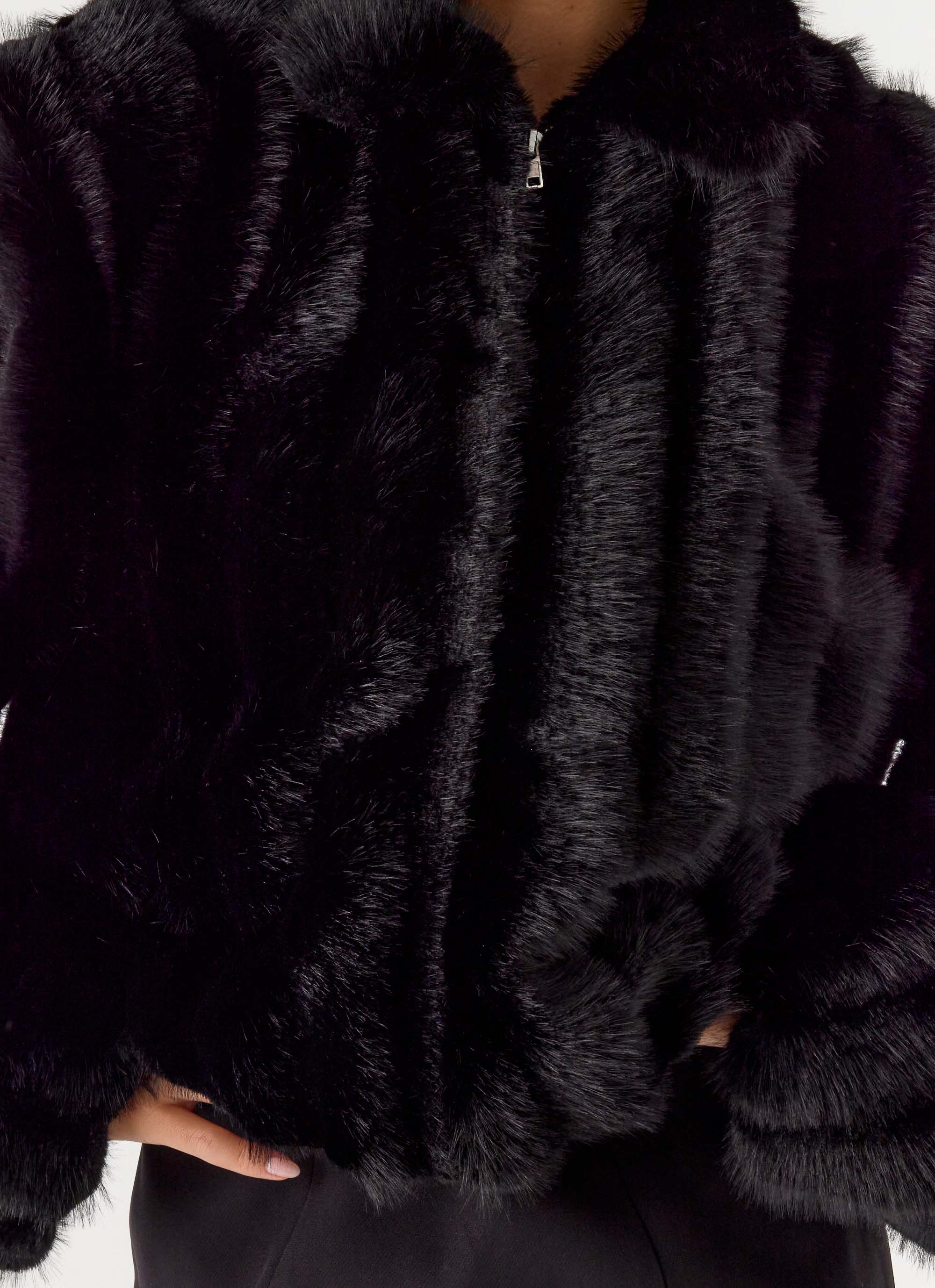 Naylor Faux Fur Jacket Black