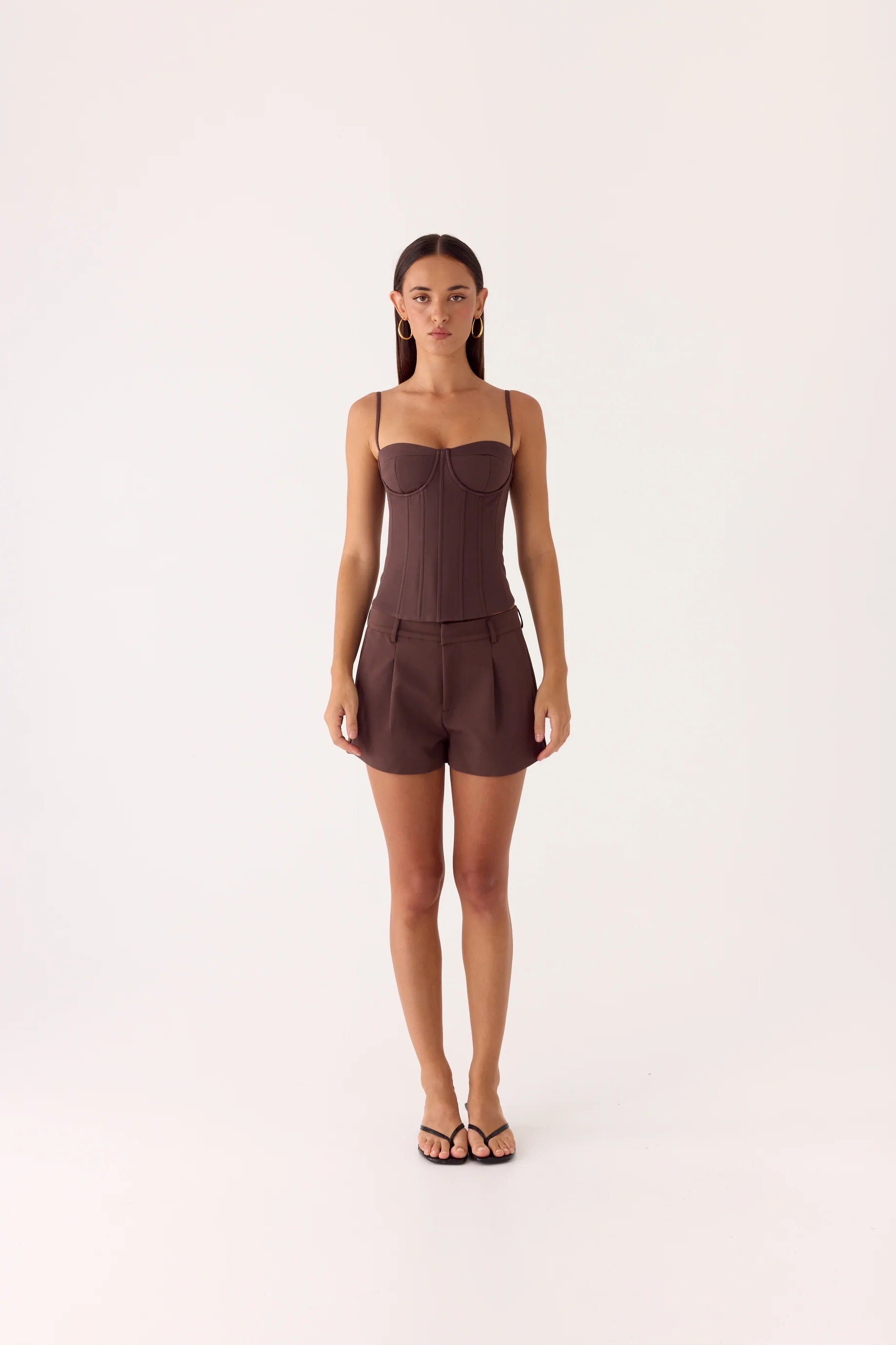 Asher Suiting Shorts - Dark Chocolate