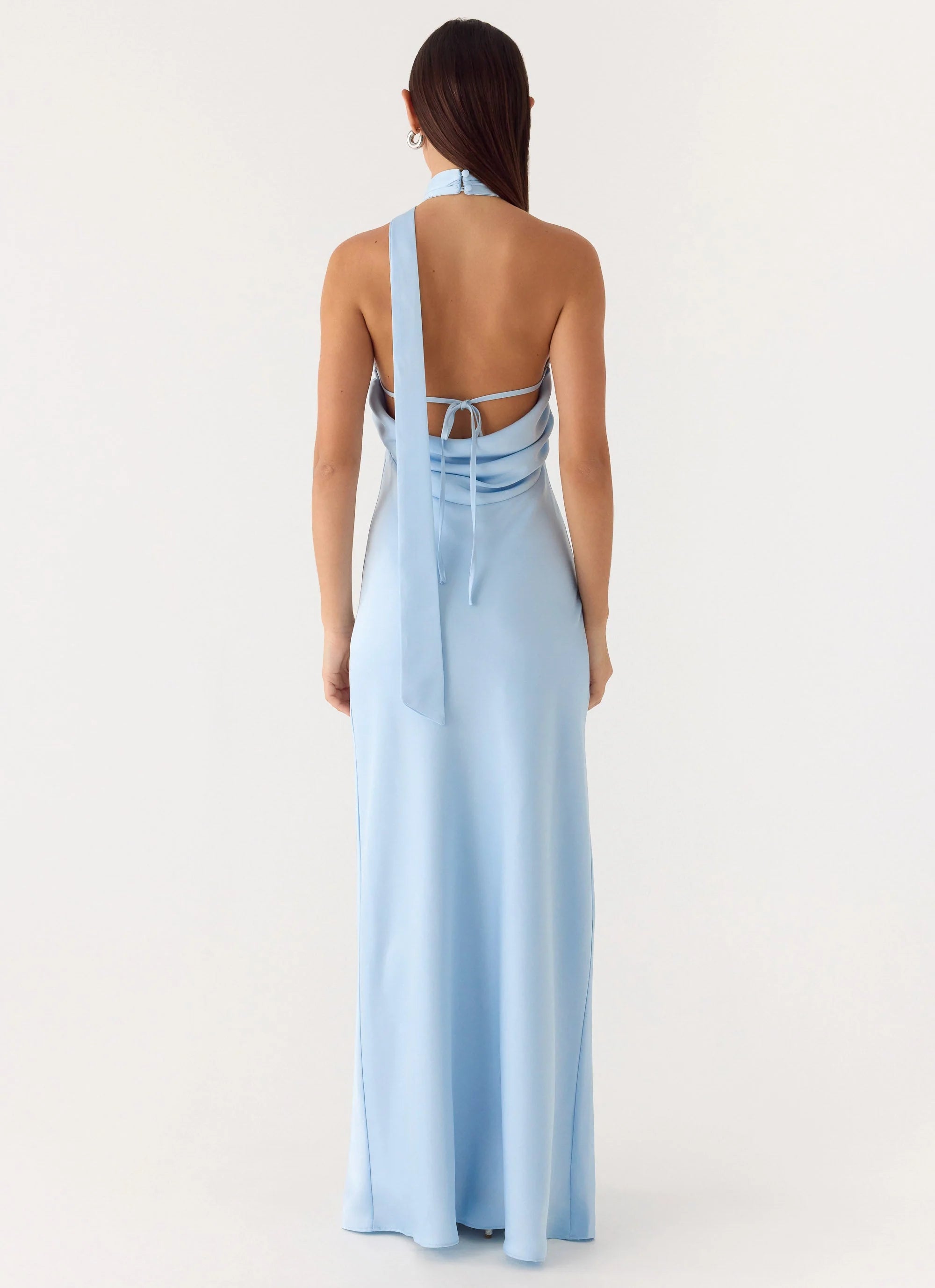 Keena Scarf Maxi Dress Blue