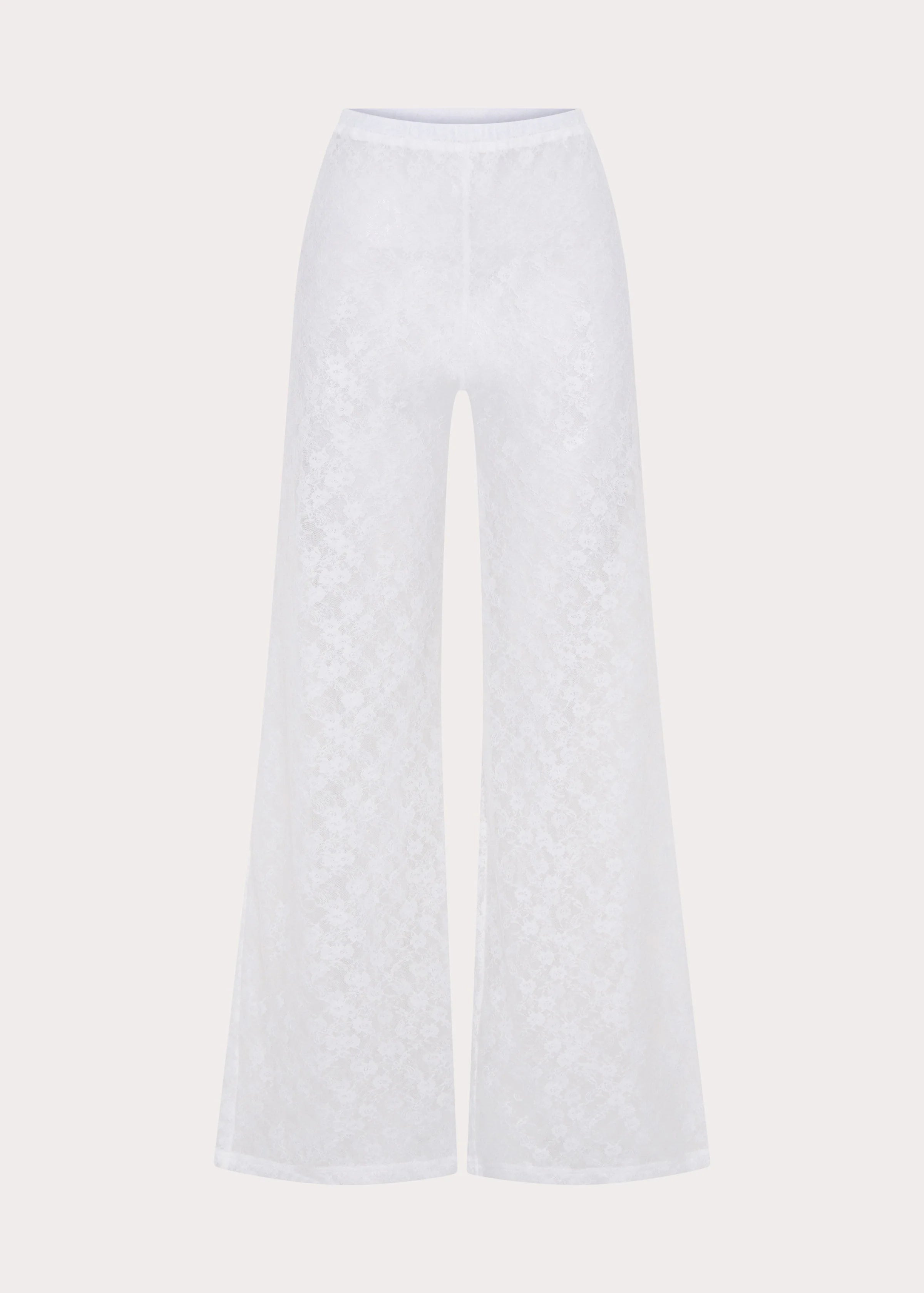 Matcha Lace Pants White