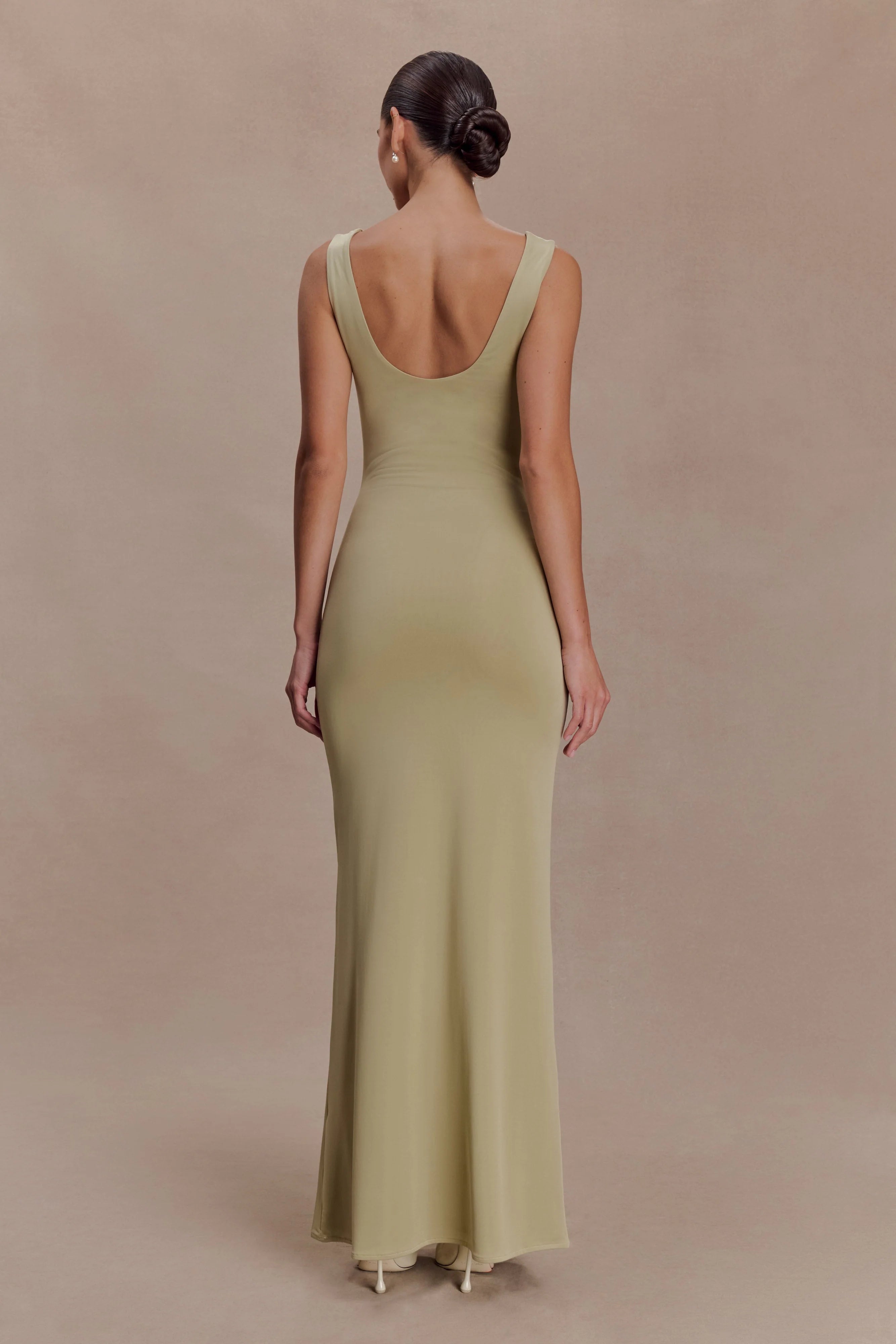 Marta Slinky Cowl Maxi Dress Sage