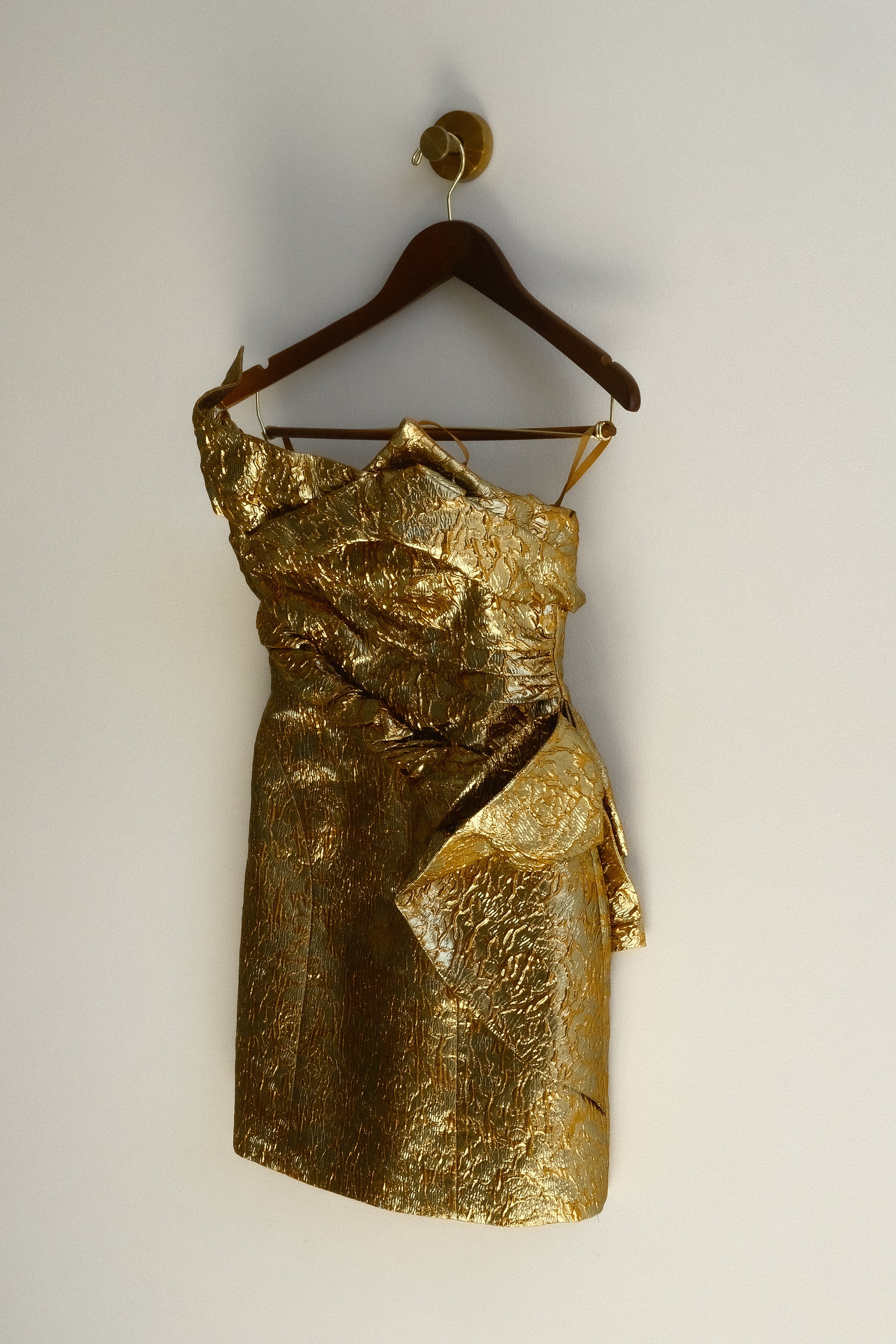 Sadie Structured Mini Dress Gold