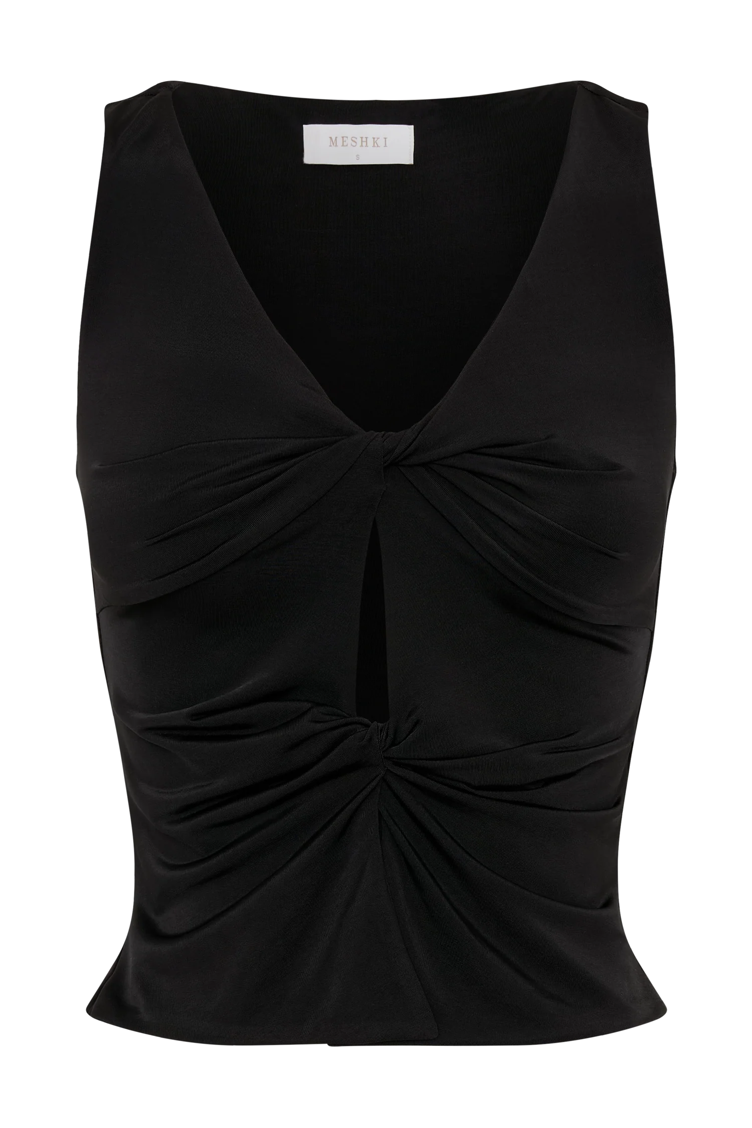 Millie Twist Sleeveless Top Black