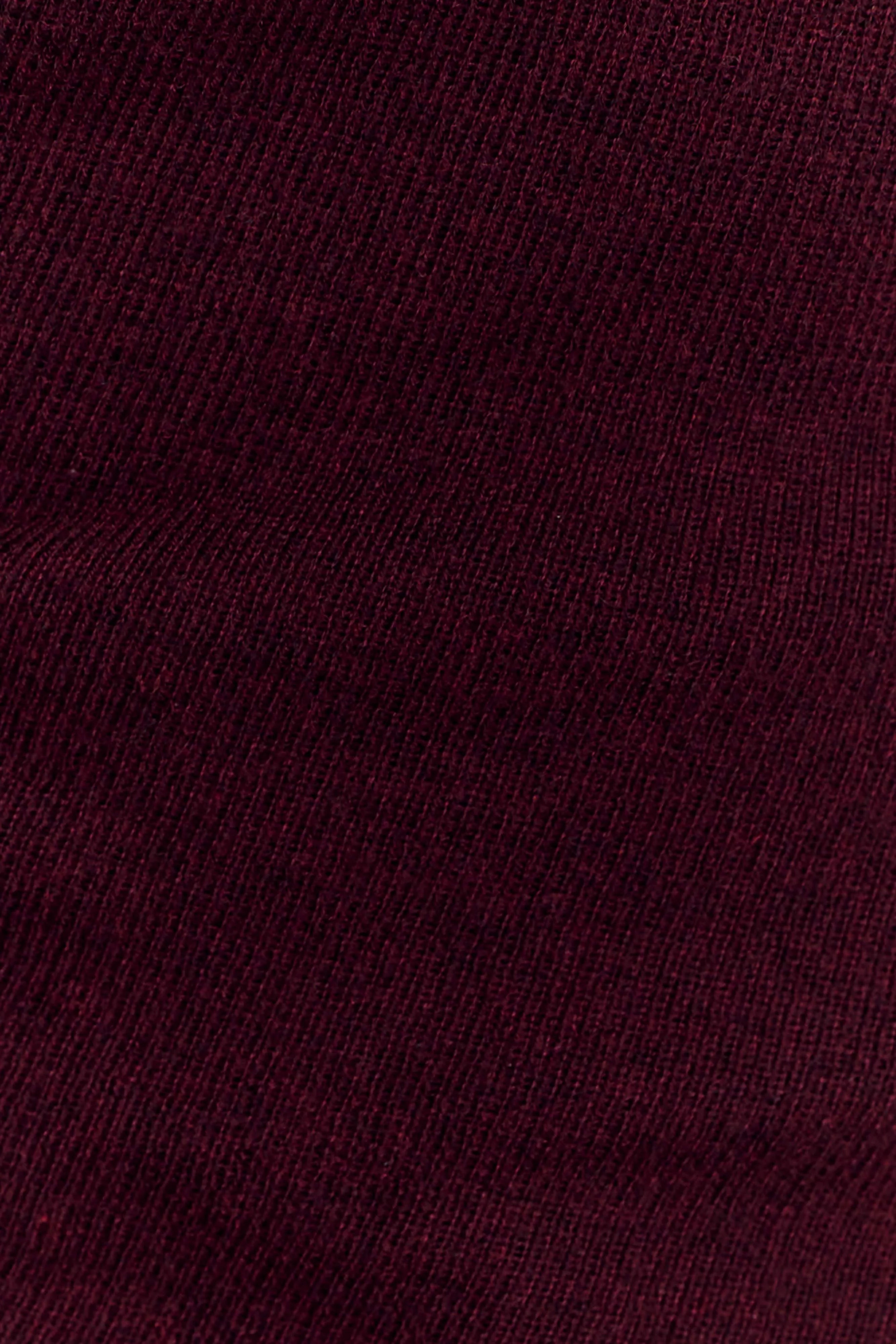 Culver Draped Twist Knit Top Wine