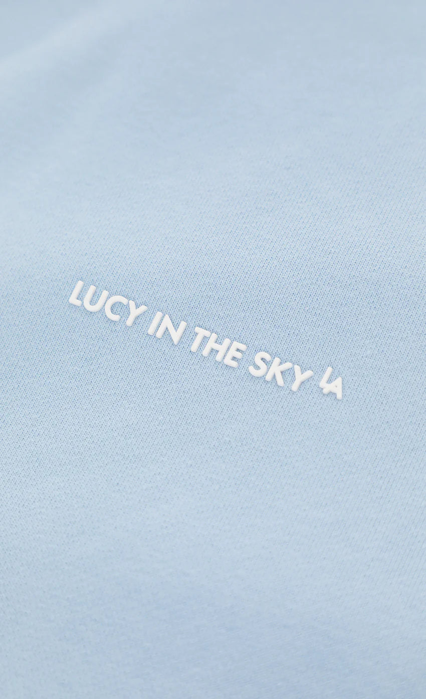 Oversize Zip Up Hoodie in Light Blue