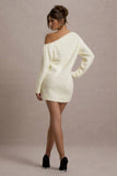 Terra Cream Faux Mohair Oversized Mini Dress