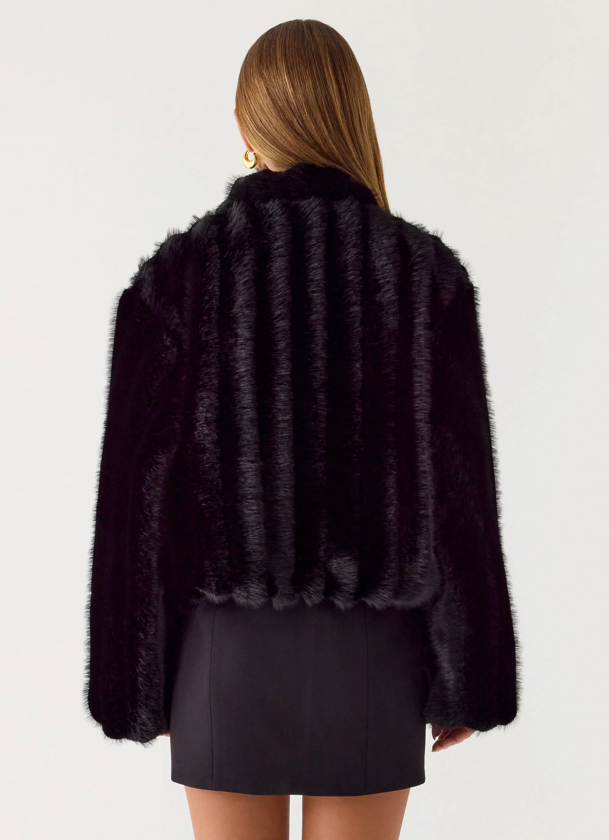 Naylor Faux Fur Jacket Black
