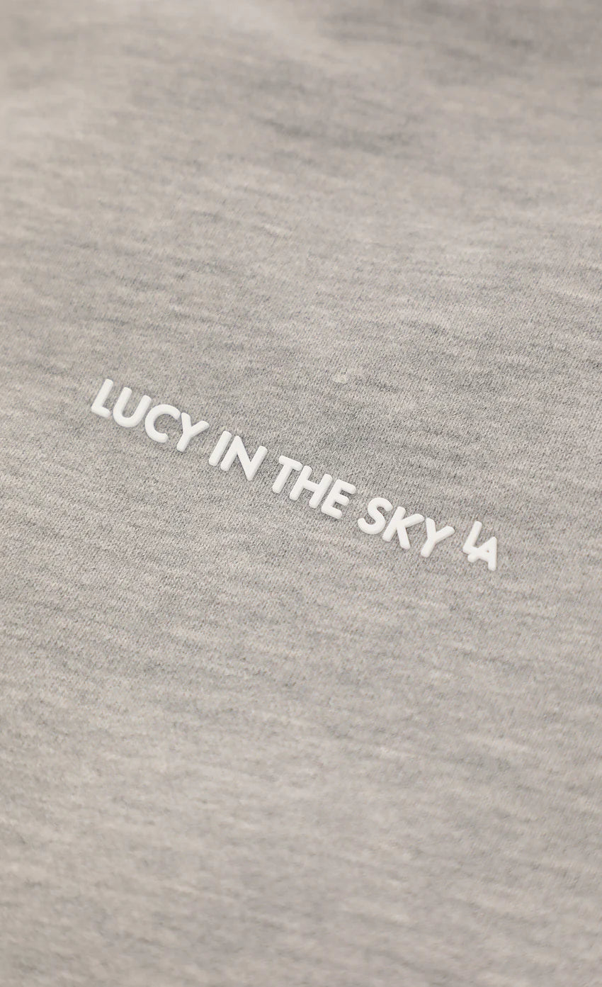 Fleece Straight Sweatpants in Grey
