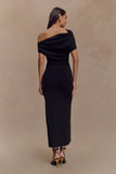 Kendra Scuba Jersey Midi Dress With Hardware Black