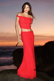 Arna Mesh Maxi Skirt Ruby