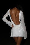 Nala Sequin Mini Dress White