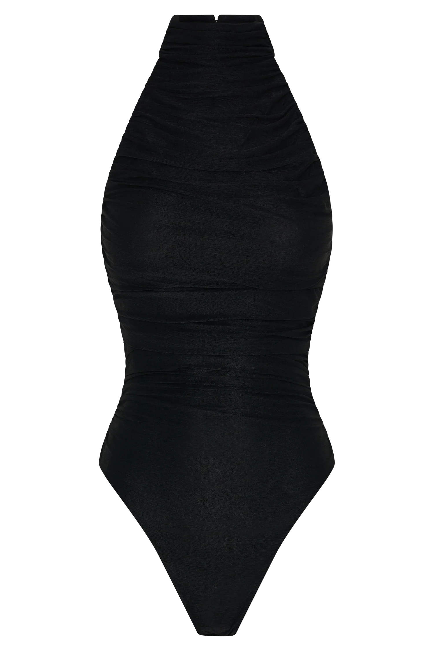Matilda Ruched Mesh Bodysuit Black
