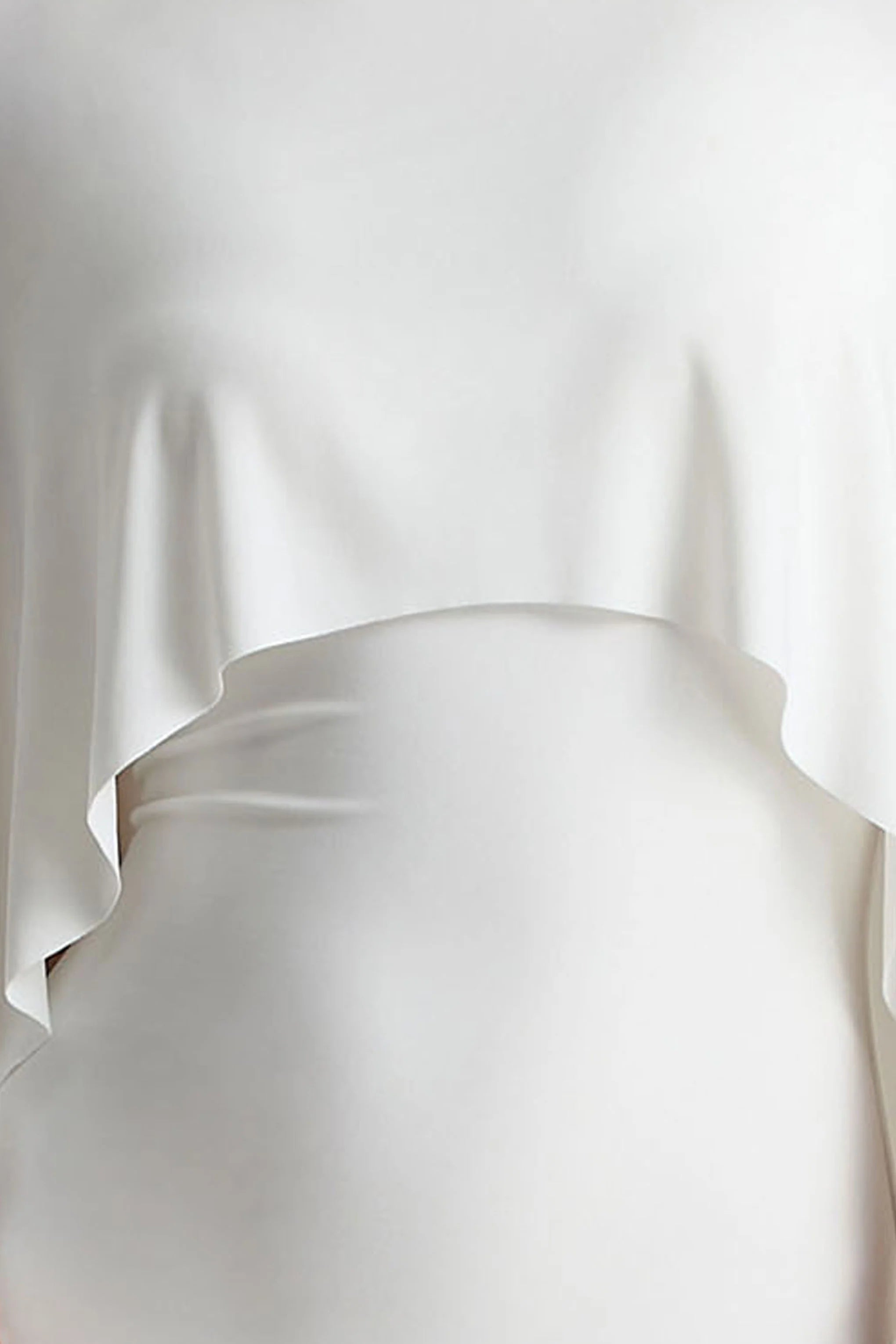 Padma White Draped Maxi Dress With Cape Sleeves