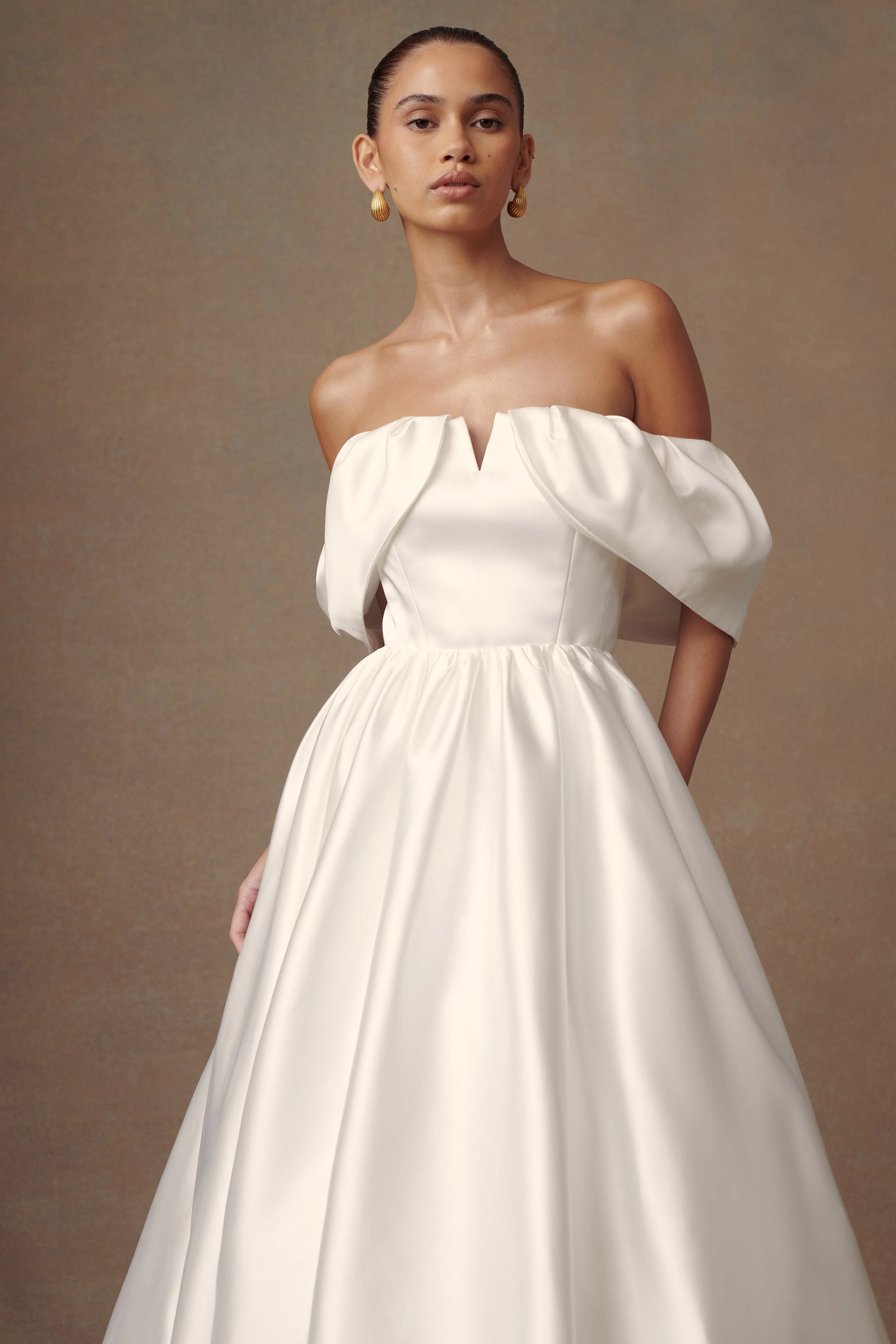 Kelsey Satin Maxi Skirt White