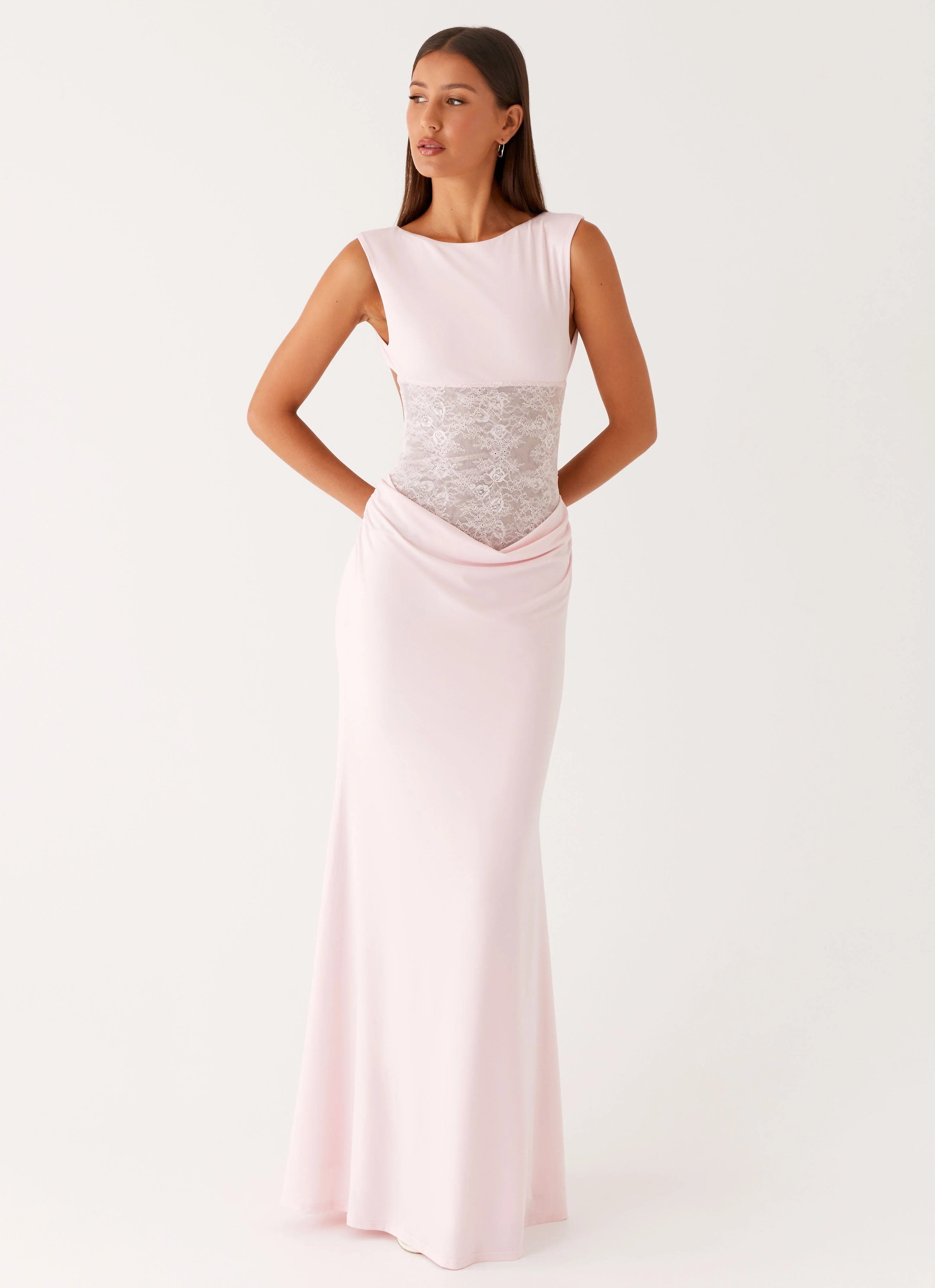 Love Tease Maxi Dress Baby Pink