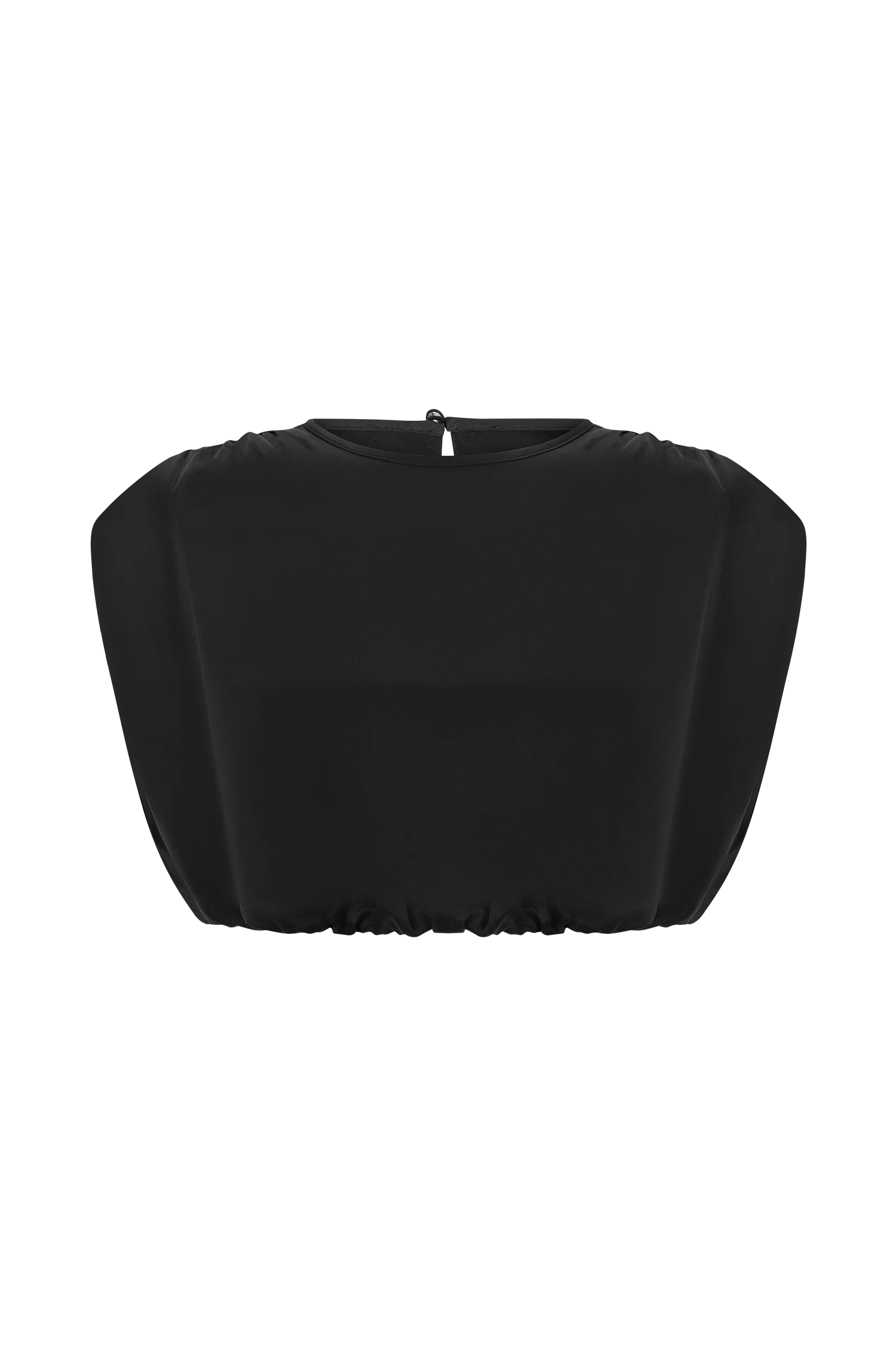 Zendaya Silk Crop Top Black