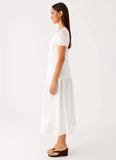 London Midi Dress White