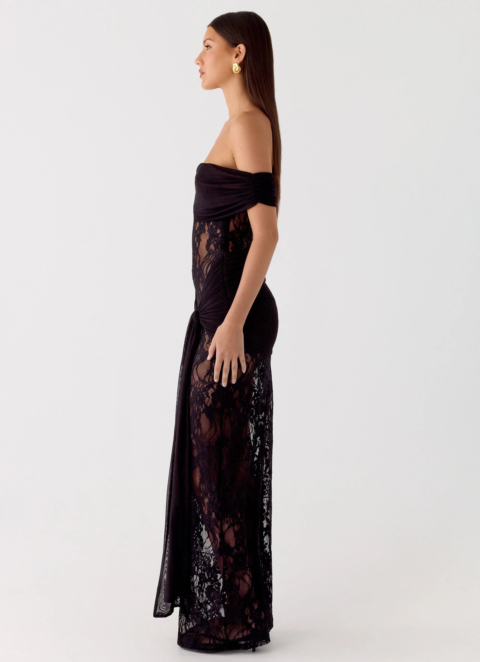 Gracie Twist Maxi Dress Black